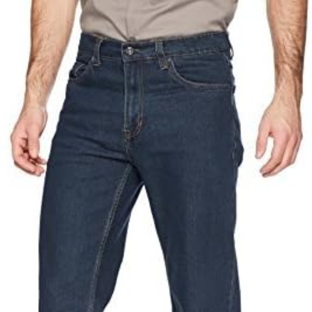 SMITH'S WORKWEAR FLEECE LINED 5 POCKET DARK BLUE RELAXED FIT JEANS SZ 44x32 NWT